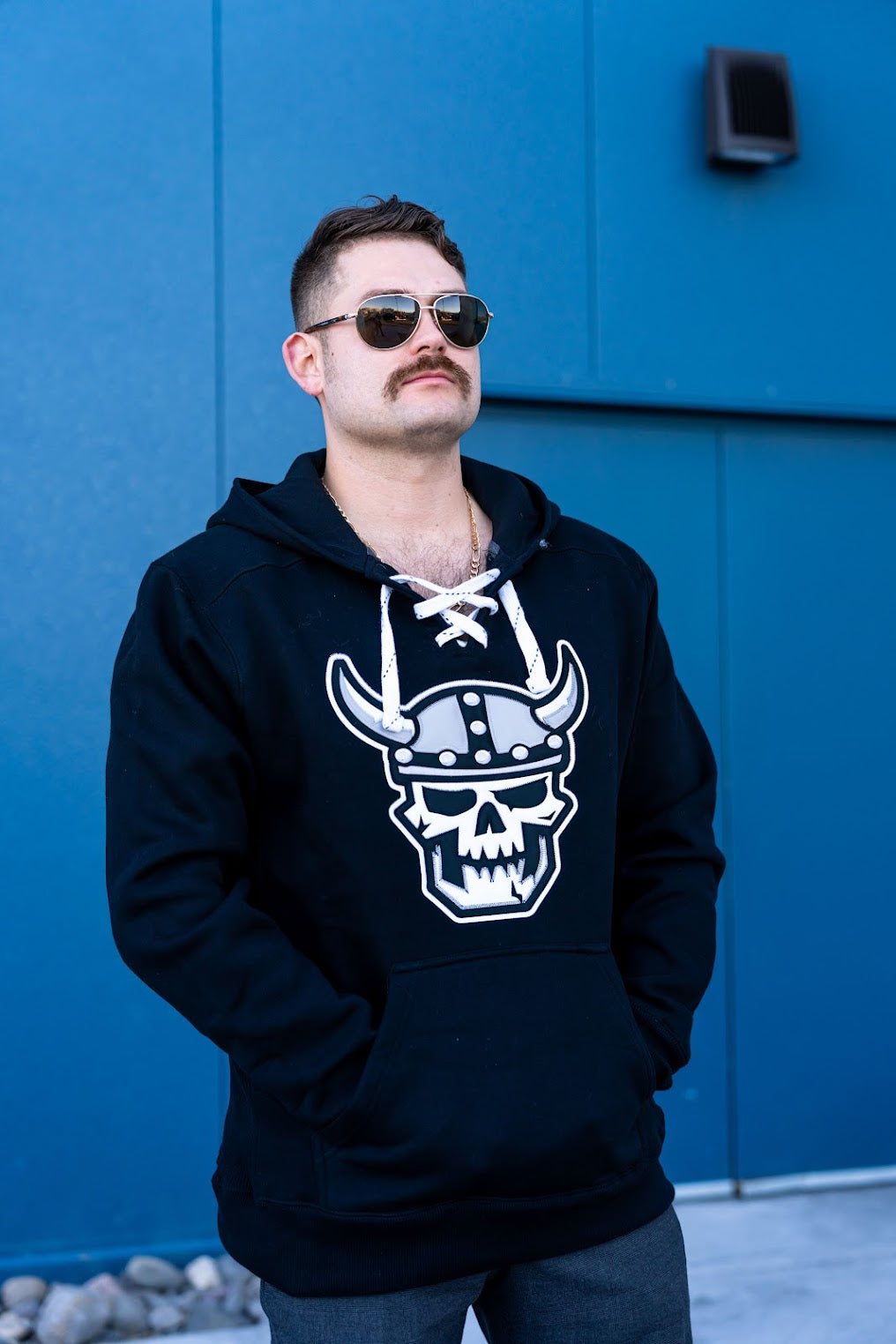 Ice Raiders Dead Head Embroidered Sweatshirt
